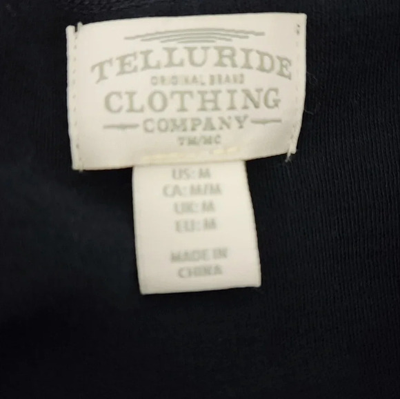 Navy  blue, red, and white Telluride Zipup Turtleneck Sweater Medium - Picture 6 of 10